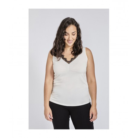 TOP PUNTILLA BLANCO SPG-JENUAN MUJER TALLAS GRANDES
