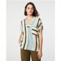 Blusa de mujer manga corta con estampado de rayas paz torras