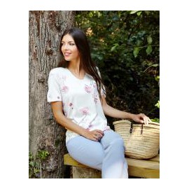 Jersey de mujer Juper con estampado de flores