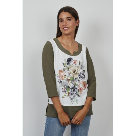 BLUSA FLORES MUJER GALMALLA