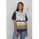 BLUSA LUNARES Y RAYAS MUJER GALMALLA