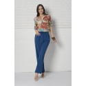 Pantalón fluido de mujer con cinturón ROBERTO BASSI WOMAN +COLORES