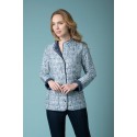 Parka reversible, guateada de mujer Estefania Rodriguez en color azul marino
