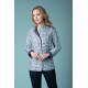 Parka reversible, guateada de mujer Estefania Rodriguez en color azul marino