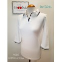 Polo liso de mujer Lili Dudu +colores