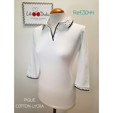 Polo liso de mujer Lili Dudu +colores