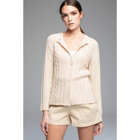 CHAQUETA BOBA TRENZAS BEIGE MUJER TACHY ZUCCA