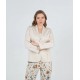 Chaqueta de mujer cuello solapa botones joya +colores