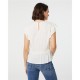 Blusa de mujer sin mangas y con detalle de volantes mujer Paz Torras