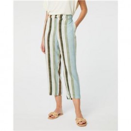 Pantalón recto de mujer con estampado de rayas mujer PAZ tORRAS