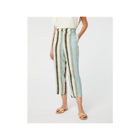 Pantalón recto de mujer con estampado de rayas mujer PAZ tORRAS