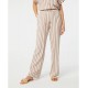 Pantalón recto de mujer con estampado de rayas y cintura elástica PAZ TORRAS