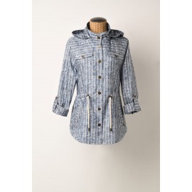 PARKA RAYAS CON CAPUCHA MUJER ESTEFANIA 