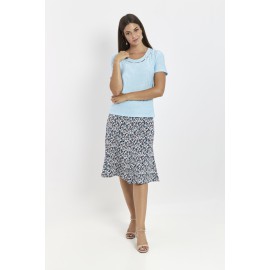 FALDA ESTAMPADA FLORES MUJER BOGUAR