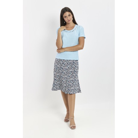 FALDA ESTAMPADA FLORES MUJER BOGUAR
