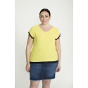 BLUSA PUNTILLA LISA AMARILLA SPG-JENUAN