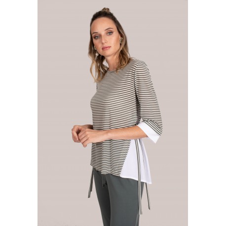 CAMISETA RAYAS MUJER CHEMA BLANCO +COLORES