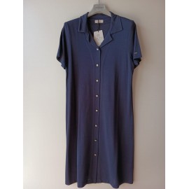 VESTIDO CAMISERO AZUL MARINO ZERO MUJER