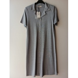 VESTIDO CAMISERO GRIS ZERO MUJER