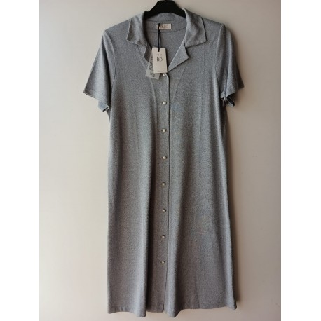 VESTIDO CAMISERO GRIS ZERO MUJER