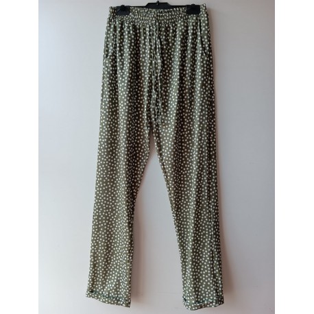 PANTALON DE LUNARES KAKI MUJER ROBERTO BASSI WOMAN