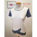 CAMISETA BLANCA CON VOLANTES MUJER LILI DUDU