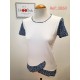 CAMISETA BLANCA CON VOLANTES MUJER LILI DUDU