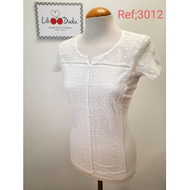 Camiseta bordada de mujer Lili Dudu  +colores