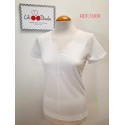 Camiseta pico blanca mujer lili dudu