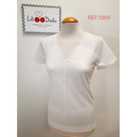 Camiseta bordada de mujer Lili Dudu  +colores