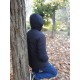 Plumífero de hombre en negro con capucha K´arte