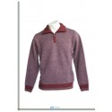 JERSEY CON CREMALLERA JACQUARD GRANATE HOMBRE G-54