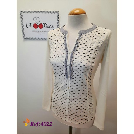 CAMISETA CON BORDADO DE LAZOS MUJER LILI DUDU
