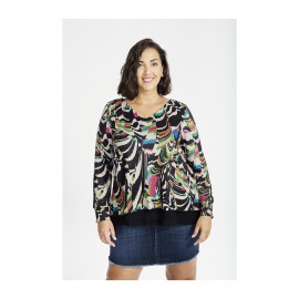 JERSEY COMBINADO ESTAMPADO mujer spg-jenuan tallas grandes