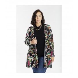 CÁRDIGAN ESTAMPADO LUREX mujer spg-jenuan tallas grandes