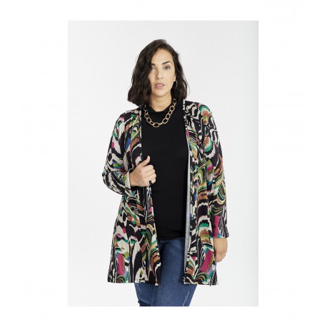 CÁRDIGAN ESTAMPADO LUREX mujer spg-jenuan tallas grandes