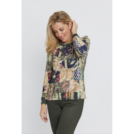 SUETER LANOSO CON CANALE VERDE MUJER BOGUAR
