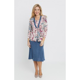 FALDA AZUL ORION EN TEJIDO LANOSO MUJER BOGUAR