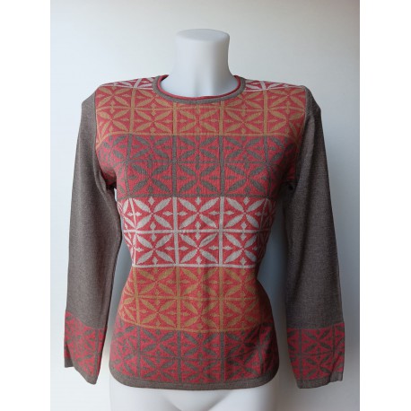 JERSEY ESTAMPADO MARRON MUJER JUPER 