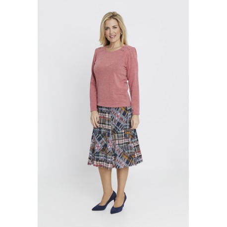 SUETER LANOSO LISO CON PEDRERIA MUJER BOGUAR