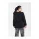 BLUSA LISA NEGRA TAPETA MUJER SPPG-JENUAN
