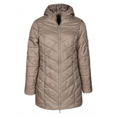 PARKA DE SEÑORA CON CAPUCHA Y BOLSILLOS CON CREMALLERA