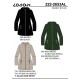 PARKA DE SEÑORA CON CAPUCHA Y BOLSILLOS CON CREMALLERA